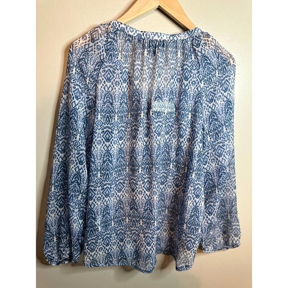 Jessica Simpson pastel paisley chiffon top - sz large - Picture 4 of 4